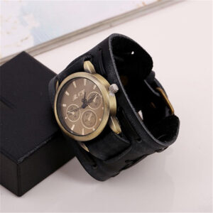 Deal of the day 75 Accessories Foreign Trade Watches Retro Cowhide Watches Punk Watches Men'S Wrist Watches
