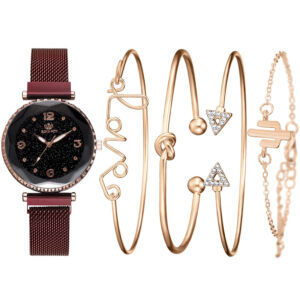 Women Watches Starry Sky Magnet Buckle Fashion Bracelet Wristwatch Roman Numeral Simple Clock Gift 6 1888611919212