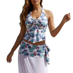 Bikini Three-Piece Set Modest Long Dress Swimwear Women Vacation Swimwear