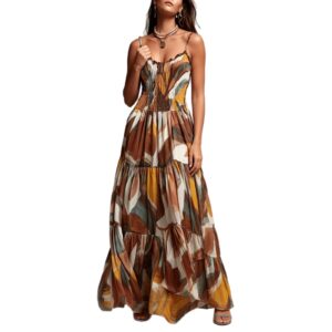 Deal of the day 87 Thin shoulder strap pleated waist pocket dress