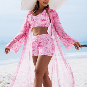 Fashionable Style Sexy Women's Three-Piece Bikini Set with Multi-Color Print Swimwear 10 5DA0B252FD096480455E303CB3D82B62 1
