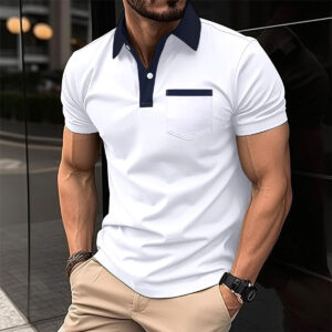 Men's Slim Fit Polo Shirt | Casual Short Sleeve Lapel T-Shirt with Pocket Design 10 5d974cea 9c5c 409b a783 43a91e005e3e