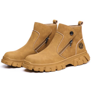 Men’s Safety Work Boots | Anti-Smash Steel Toe Welding Shoes with Anti-Puncture Sole, Spark Resistant Design & Double Zipper Closure 5 67316E1774EDCD1D91FAEFCFBD7A95CE 1