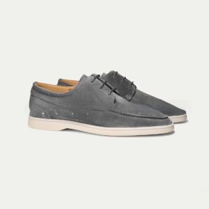 Men’s British Casual Loafers | Suede Flat Dress Shoes with Round Toe, Low Heel & Classic Brogue Style