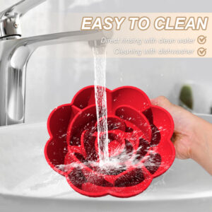 Portable Dog Bowl Pet Feeder Licking Silicone Dog Bowl Slow Feeder Flower