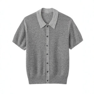 Classic Knit Short Sleeve Shirt for Men