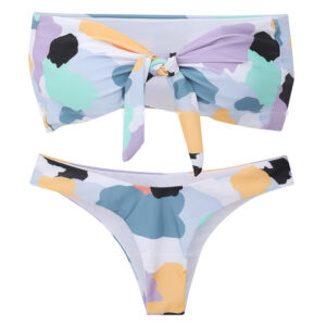 Twisted Flower Push-Up  Bikini Swimwear Female