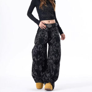 High-end Original Design Heavywork Wide-leg Jeans