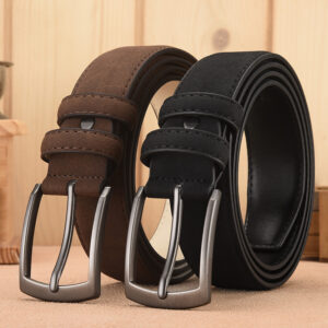 Deal of the day 97 Men’s PU Leather Business Belt with Alloy Pin Buckle