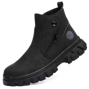 Men’s Safety Work Boots | Anti-Smash Steel Toe Welding Shoes with Anti-Puncture Sole, Spark Resistant Design & Double Zipper Closure 6 B78B7FB7253B99E331E92EFA7ABD9F0B 1