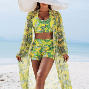 Fashionable Style Sexy Women's Three-Piece Bikini Set with Multi-Color Print Swimwear 11 C086C06982753B33C200A7505F9D5A49 1