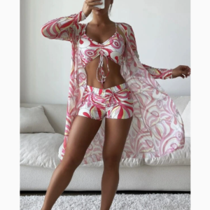 Fashionable Sexy Mesh Cover-Up with Leg-Length Briefs Three-Piece Swimwear Set for Women 21 C13AB829A9CC4A89D420C857DB969984 2