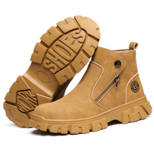 Men’s Safety Work Boots | Anti-Smash Steel Toe Welding Shoes with Anti-Puncture Sole, Spark Resistant Design & Double Zipper Closure 4 C642C517504A8C9D6A59BA3DB251A399 1
