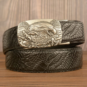 Men’s Top-Layer Cowhide Leather Belt with Automatic Animal Buckle – Crocodile and Snakeskin Pattern 12 C93DBECDDA13BB21F98F93D71D338579 1