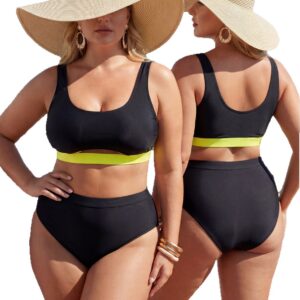 Plus Size Swimwear for Women, Two-Piece Bikini, Sexy Beach Swim Suit