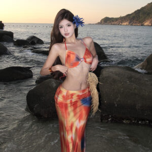 Women's Sexy Bikini Three-Piece Set Beach Long Dress 4 D406A2CACE422F4BB52C0A97D80B1EAE 1