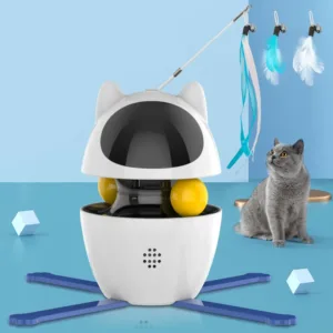 Chasing Exercising Laser Toy USB Rechargeable 4-in-1 Cat Toys Indoor Electric Interactive Toys with Ball  Pet cat Teasing cats