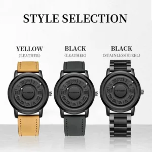 LIGE Luxury Watch Men Creative Scrolling Pointer Magnetic Force Sport Watches Men Quartz Chronograph Man Clock 5