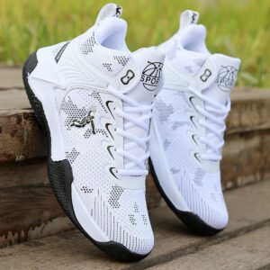 Basketball Men's Summer Breathable Sports High-top Board Deodorant Men's Non-slip Wear-resistant High-top Men's Torsion System Basketball Shoes