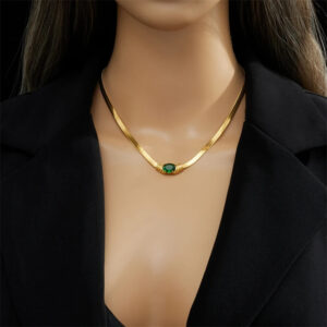Glossy Stainless Steel Couple Necklace for Women | Adjustable Electroplated Jewelry Gift