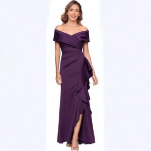 Deal of the day 86 Polyester Evening Dresses 2026 New Style Off-Shoulder Irregular Evening Gown Elegant Evening Dress Performance Outfit